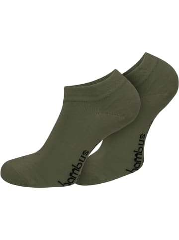 6 Paar Viskose-Gesundheitssocken Sneakers in Oliv/Khaki/Schwarz