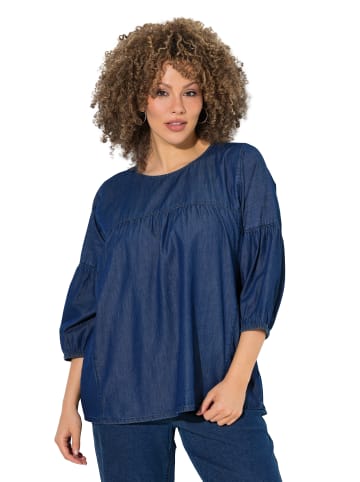 Bluse in dark blue denim