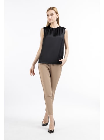 Damen Kurzarmbluse in Schwarz