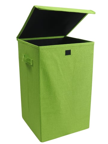 Wäschekorb Wäschebox Stoffbox mit Deckel Dreso M in Grün