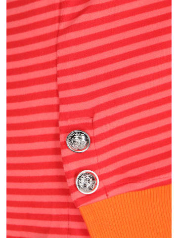 Women Plus Size Blouse in Red Striped