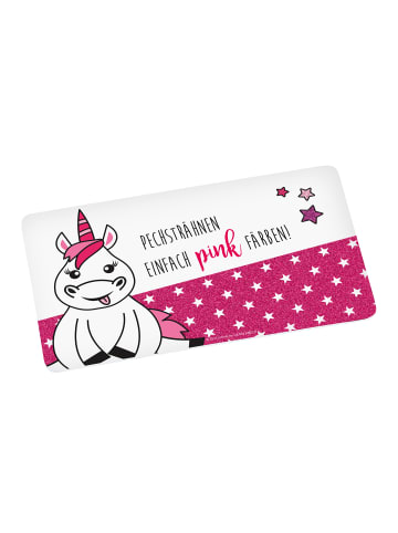 Frühstücksbrettchen Einhorn Pechsträhne in Pink - 23,5x14,5x0,3cm