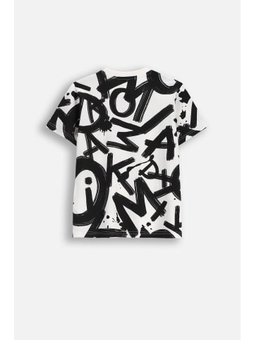 Baumwoll-T-Shirt mit kurzen Ärmeln in weiß