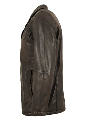 Lederjacke Sakko Lammnappa in Dunkelbraun