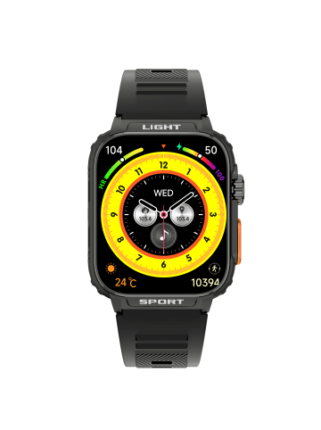 Multifunktionale Smartwatch in Schwarz