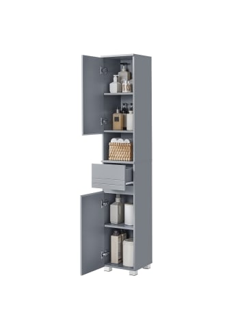 Badezimmerschrank in Grau - (B)30 x (H)170 x (T)30 cm
