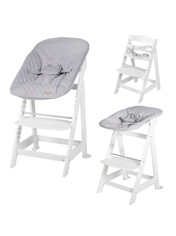 Treppenhochstuhl 'Born Up' Set 2in1 - 'roba Style grau' - mit Liegefunktion