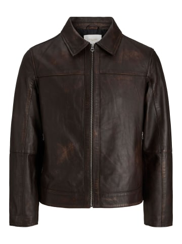 Lederjacke in Chocolate Brown