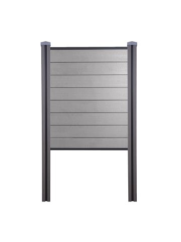 WPC-Sichtschutz Savoie, Basiselement schmal, 105cm grau