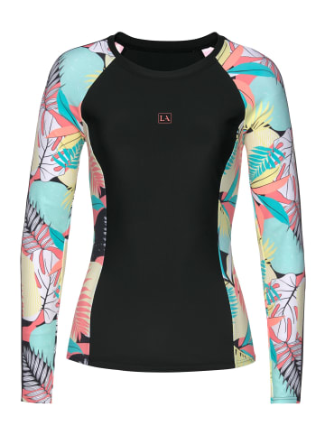 Bade-Shirt in schwarz-bedruckt
