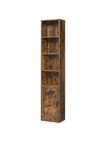 Bücherregal Custos-old in Vintagebraun - (B)24 x (H)175 x (T)31.8 cm