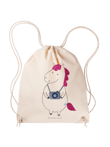 Gymbag Einhorn Fotograf ohne Spruch in Creme