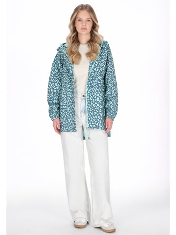 Women Jacket in aqua navy leo