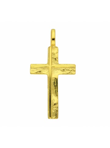 Damen & Herren 333 Gold Kreuz Anhänger in gold