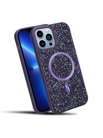 Hülle für Apple iPhone 13 PRO MAX Glitzer Schutzhülle in Lila