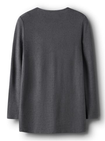 Strickjacke in Dark Grey Melange
