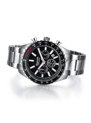 Quarzuhr Chronograph "CHRONO KING" in Silber/Schwarz