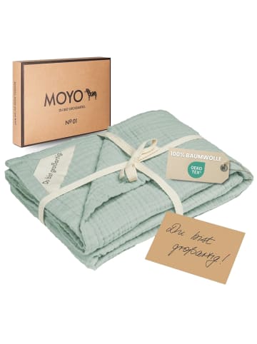 Musselin Decke Heller Eukalyptus in Mint -100 x 75 cm