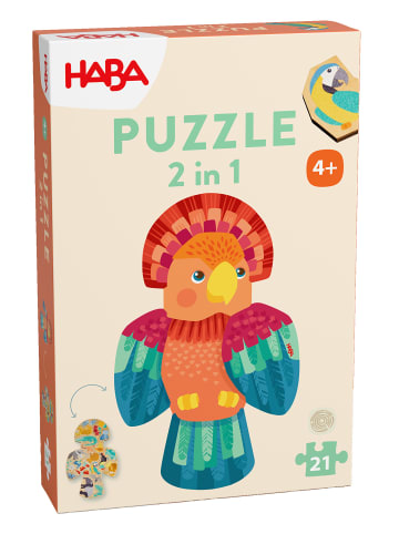 Puzzle 2in1 in Papagei