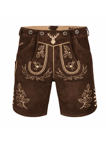 Lederhose Kurz Echtleder HK5 in Dunkelbraun