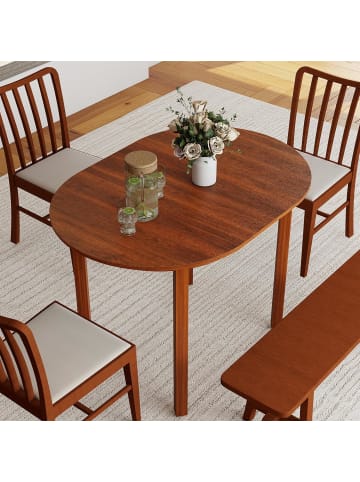 Esstisch oval für 2-4 Personen in Braun