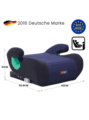 YALION Kindersitzerhöhung mit ISOFIX – ECE R129 (i-Size)Autositzerhöhung 