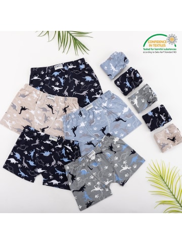 10er Set Boxershorts - Dinosaurier- Bunt