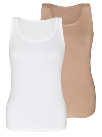 2er Sparpack Top in skin white