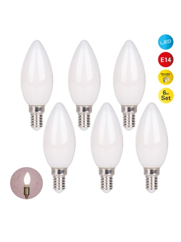 LED Leuchtmittel "DAFFY" in weiß - (L)3.5 cm x (B)3.5 cm x (H)10.2 cm - EEK F