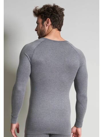 Thermo Longsleeve Thermo Sport in grau-dunkel-melange