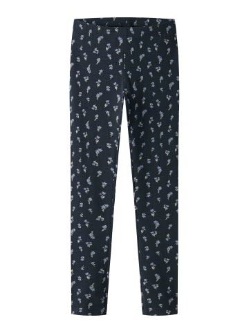 Leggings lang NKFVIVIAN AOP in dark sapphire/small flowers