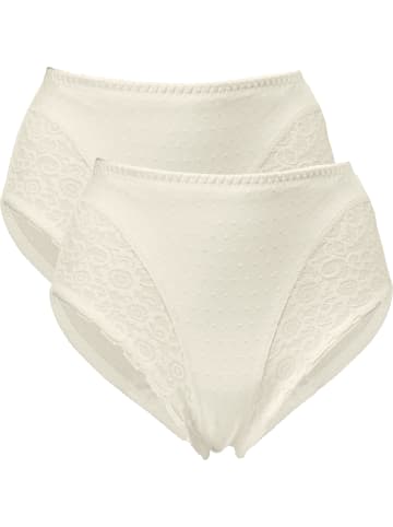 Baumwolle, Viskose Formslip 2er-Pack in creme