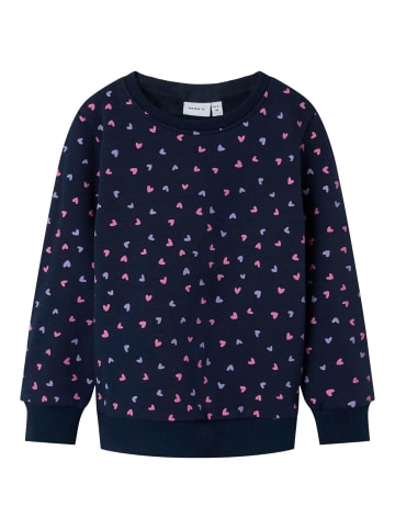 Sweatshirt Regular Fit Pullover Rundhals in Dunkelblau