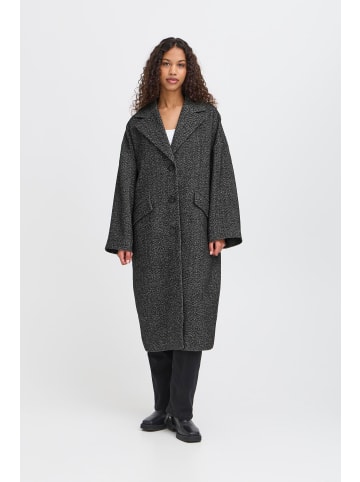 Jacke IHEMMALU Loose fit in Black Herringbone Structure