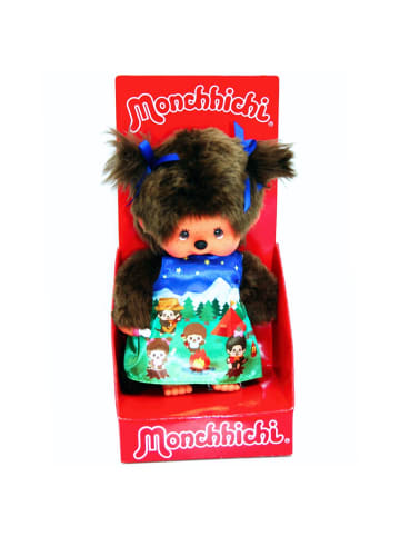 Mädchen im Lagerfeuerkleid | 20 cm | Monchhichi Puppe | Fashion Dress