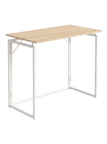 Schreibtisch in Natur/ Weiß - (B)80 x (H)74 x (T)40 cm