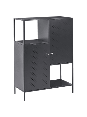 Büroschrank RAKAIA in Schwarz - (W) 76 x (H) 106 x (L) 35 cm