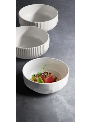 6-tlg. Foodbowl-Set Sento Relief in Weiß ø 20 cm