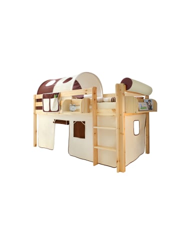 Hochbett Malte in Beige-Braun
