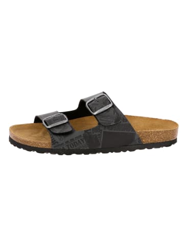 Pantolette "Bioline Print" in Schwarz