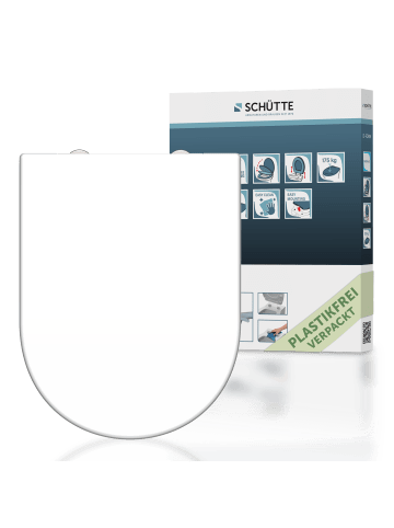 Duroplast WC-Sitz WHITE, D-Form, mit Absenkautomatik und Schnellverschluss