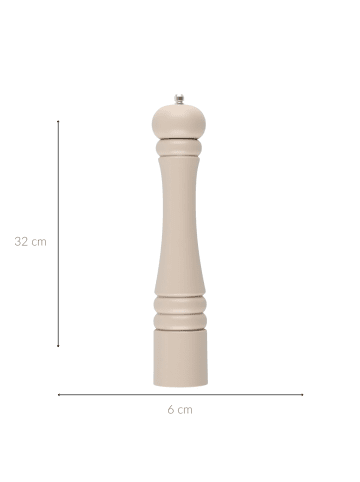 Gewürzmühle aus Holz in Beige, 32 cm