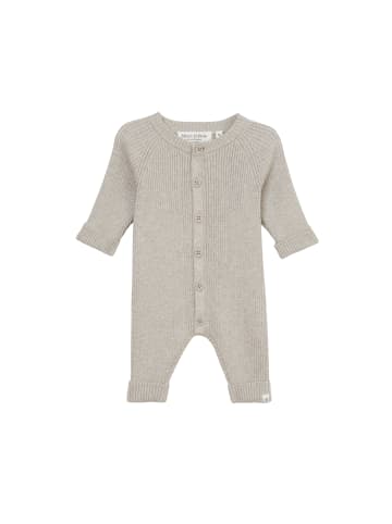 UNISEX-BABYS Strickoverall in Greige Mel.