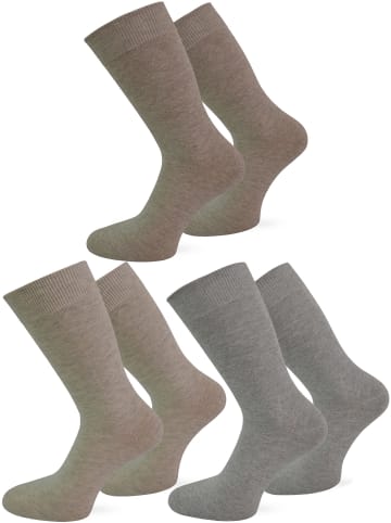 6 Paar Herrensocken For Men in Hellbeige sortiert