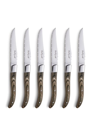 6-tlg. Steakmesser Set LOUIS in braun