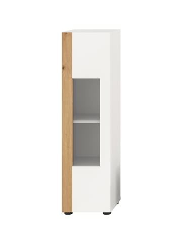 Vitrine  (B/H/T: 30x112x33 cm) in weiß