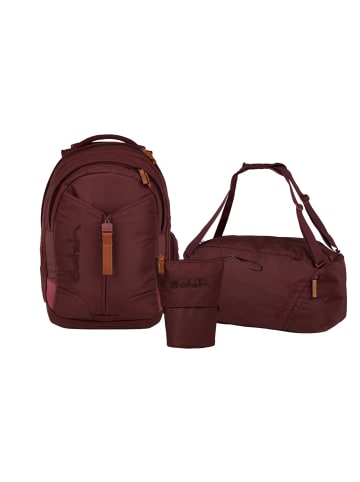 Schulrucksack-Set MATCH "Nordic Ruby" 3-teilig in Rot