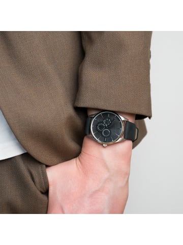 Armbanduhr Round Basic in schwarz
