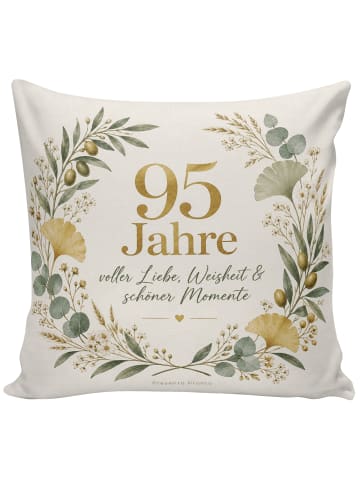 Dekokissen Geburtstagskissen nostalgisch Design... in Weiß
