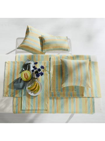 Jacquard, Baumwollmischung, Gewebt Tischläufer in orange-mint